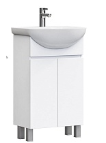 Тумба с раковиной Vigo Wing 50 см напольная с дверцами, белый