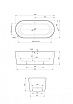 Акриловая ванна Cezares Metauro Central METAURO-INT-Central-180-80-60-B-W-MATT 180x80 см белый матовый/черный матовый