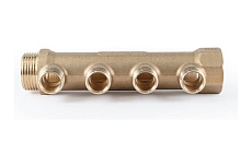 Коллектор латунный PROFACTOR в/н 1&quot; х 4 вых 1/2&quot; нар PF MF 263.4