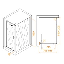 Душевой уголок RGW Stilvol SV-145 80x120 прозрачное, хром 703214582-11