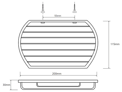 Полка Bemeta Cytro 102308112 20 см