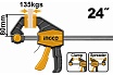Быстрозажимная струбцина Ingco 80x600 мм HQBC24802