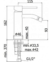 Смеситель для биде Paffoni Light LIG131ST сталь