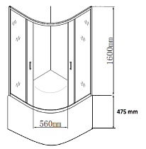 Поддон для душа Aquanet Optimal 90x90 четверть круга