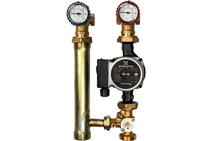 Насосная группа с 3-х ходовым приводным смесителем (1", с насосом Grundfos UPSO 25-65) STOUT SDG-0007-002502