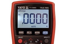 Универсальный цифровой измеритель Yato TRUE RMS LCD 19999 YT-730893