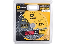 Диск алмазный отрезной по металлу Black (125 мм) для УШМ GRAFF GDDM125B