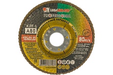 Круг лепестковый торцевой плоский КЛТ1 (125х22 мм; А 80; 14А 20/P80) Луга 4603347337967