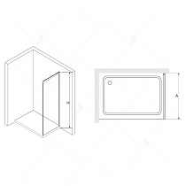 Боковая стенка RGW Z-22B 80x195 черный, прозрачное