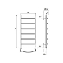 Полотенцесушитель электрический Point PN04158E П6 50x80 хром