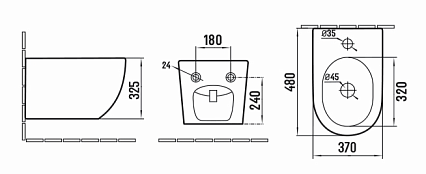 Подвесное биде Vincea Globo VB1-14S белый