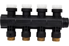 Коллектор с расходомерами UPONOR Vario Plus пластиковый, выходы 4х3/4, евроконус 1030584