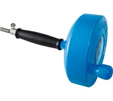 Вертушка для удаления засоров в трубах (до Ф 50 мм, длиной до 3 метров, нейлоновый барабан) КРОКОЧИСТ 51726-6-3