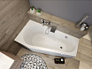 Акриловая ванна Riho Delta Plug & Play 150x80 R, с монолитной панелью