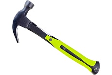 Кованый молоток-гвоздодер ON с фибергласовой ручкой 560г 06-11-560