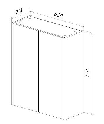 Шкаф подвесной Lemark Combi 60 см бетон LM03C60SH-Beton
