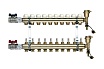 Коллекторная группа Tiemme 10 отводов 1" с расходомерами, латунь 3870011 / 3871G060510