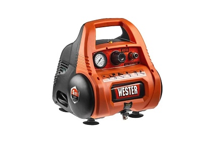 Компрессор Wester WK1200/6 безмасляный, 1100 Вт, 180 л/мин, 6 л, 8 бар 631503