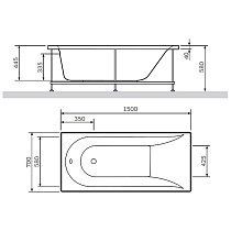 Акриловая ванна Am.Pm Spirit 150x70 см