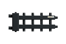 Коллектор Warme с гидрострелкой компактный на 5 контуров WKD.R.60.K.2+2+1