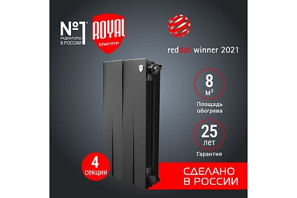 Радиатор Royal Thermo PianoForte 500/Noir Sable - 4 секц. НС-1176331
