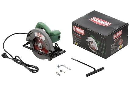 Циркулярная пила Hammer Flex CRP1500/185 1500 Вт, 5600 об/мин, 185x30 мм, максимальный пропил 59 мм 681576