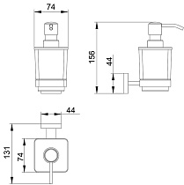 Дозатор для мыла Timo Selene 10039/00 подвесной, хром