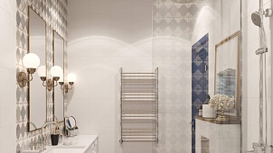 Дизайн-проект ванной комнаты "Морское путешествие".