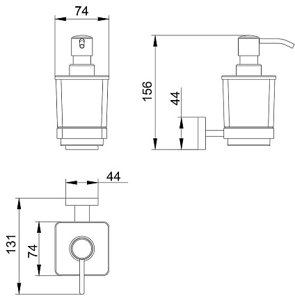 Дозатор для мыла Timo Selene 10039/00 подвесной, хром