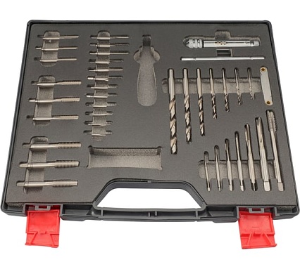 Набор метчиков и плашек H-Tools M3-M12 HSS-G 52пр 491060HT