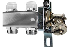 Коллекторная группа из нержавеющей стали ColSys 1805R22513 с отсечными, термостатическими и дренажными клапанами, 7 выходов 1805R22507