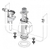 Выпускной комплект AlcaPlast SA08 1/2" с двойной кнопкой