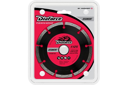 Диск алмазный SEGMENT 125x22.23x8х2 мм, сухой рез Diaforce 500125