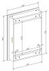 Зеркальный шкаф Art&Max Techno 60x80 AM-Tec-600-800-1D-L-DS-F с подсветкой, L