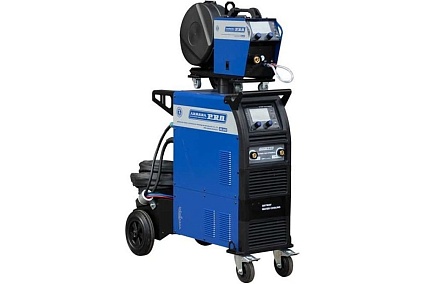 Сварочный полуавтомат Aurora SKYWAY 550 SYNERGIC (2 LCD) + выносной подающий, 10 м, водяное охлаждение 36182