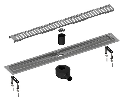 Трап для душа Timo Drain System 900 DS230109/01 90 см, вставка Lines, сатин