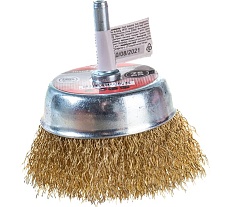 Чашечная корщетка для дрели КУРС со шпилькой 75 мм 38467