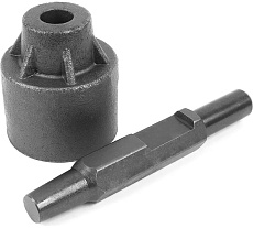 Насадка для отбойного молотка для забивания труб, диаметр 80 мм НЕХ-30 Messer 33-33-104