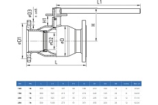 Шаровой кран TEMPER 283 Ду150 Ру16 фланцевый стальной, фланец под привод D160-05763