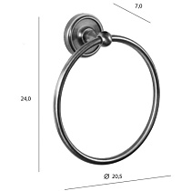 Полотенцедержатель TW Bristol TWBR015br кольцо, бронза