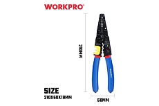Многофункциональные обжимные клещи WORKPRO 210 мм WP291009