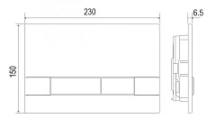 Кнопка смыва Lemark Bit 9804008 белый глянец