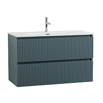 Тумба с раковиной BelBagno Uno-Mini 100 см Голубой матовый