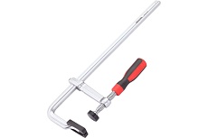 Цельнометаллическая струбцина с защитными колпачками REKON RF07-400-100 с эргономичной рукояткой из пластика 058213