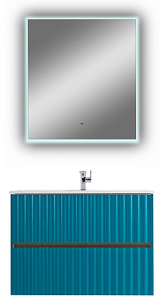 Мебель для ванной Art&Max Elegant 60 см, LED подсветка, бирюзовый