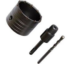 Коронка по бетону в сборе Skole хвостовик SDS PLUS 90мм, твердосплавная K2 090210