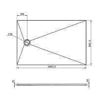 Поддон для душа Jacob Delafon Tolbiac 140x90 E6D333RU-NGM черный матовый