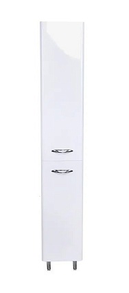 Шкаф пенал Style Line Каре Люкс 30 см L, с б/к, белый СС-00002325