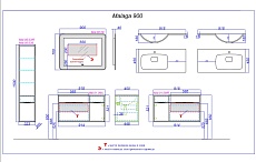 Тумба с раковиной Aqwella 5 stars Malaga 90 L белый