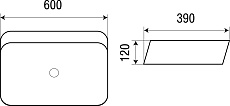 Раковина WeltWasser ELBACH 22434 60 см, 10000003832 белый глянец